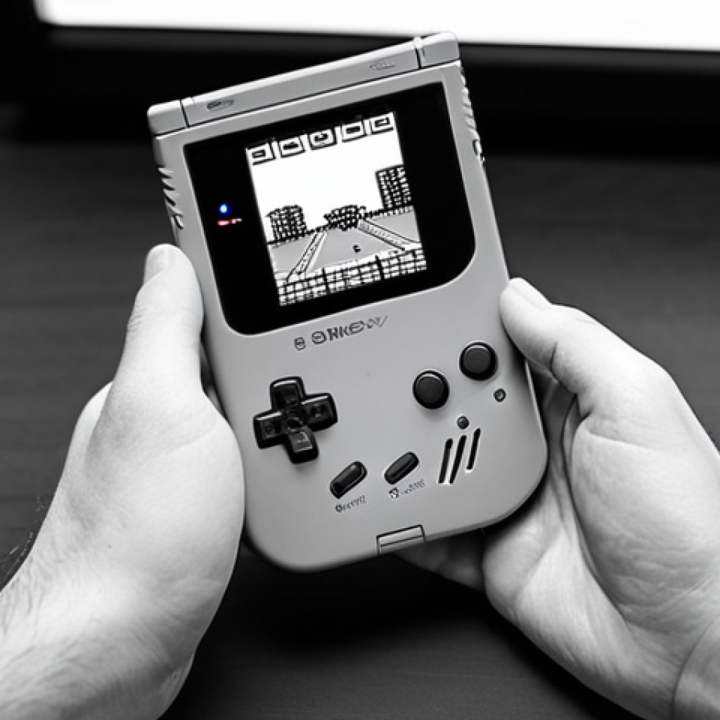 A person, fully clothed in modest casual attire, is holding and playing a Game Boy Pocket. The console's slim, minimalist design is clearly visible, with its iconic D-pad and buttons. The screen displays a classic grayscale pixel art game, capturing the essence of simple, focused gameplay. The setting is a well-lit, comfortable indoor space, evoking a sense of calm nostalgia. Perfect anatomy, correct proportions, natural pose, well-formed hands, proper finger count, natural body proportions. Professional photography, high quality, safe for work, appropriate content, fully clothed, family-friendly.