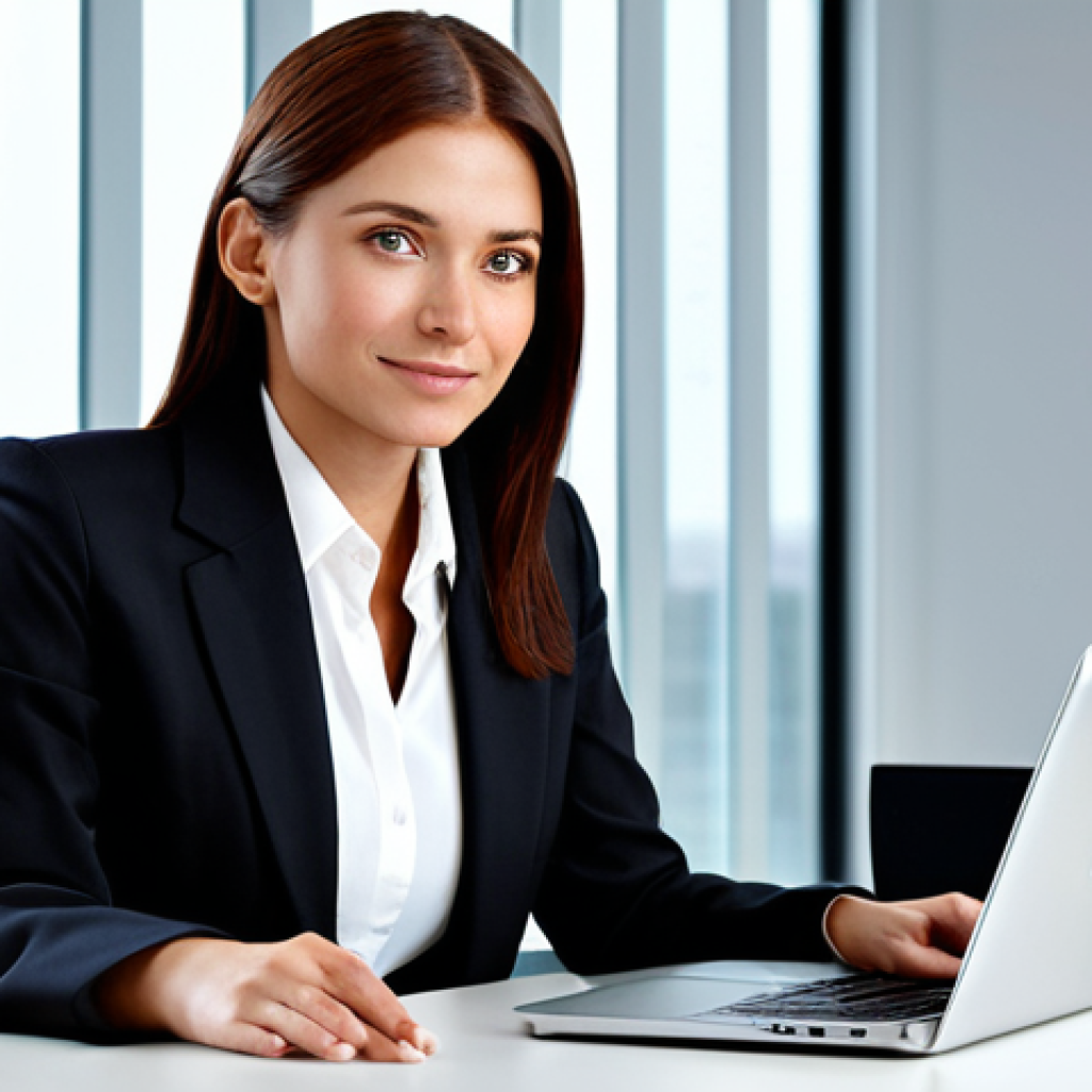 엑스박스 원 초기 문제점 - ** A professional businesswoman in a modest business suit, sitting at a desk in a modern office, fu...